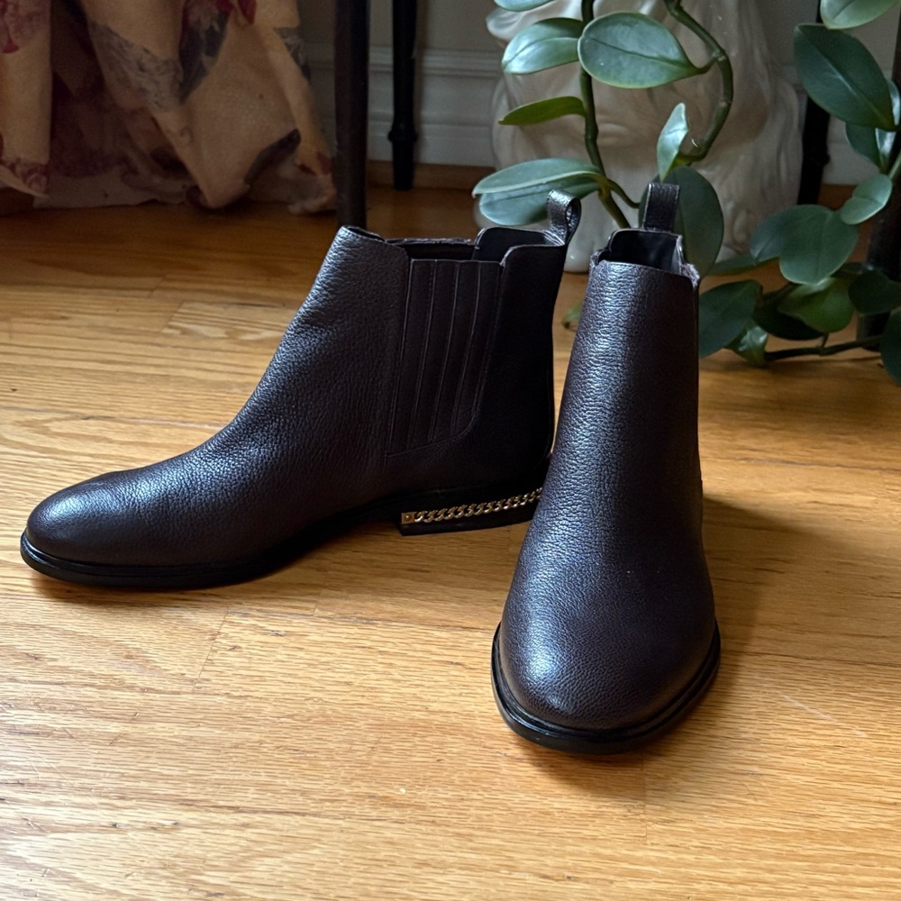 Michael Kors Leather Brown Sabrina Ankle Boots - Picture 13 of 13